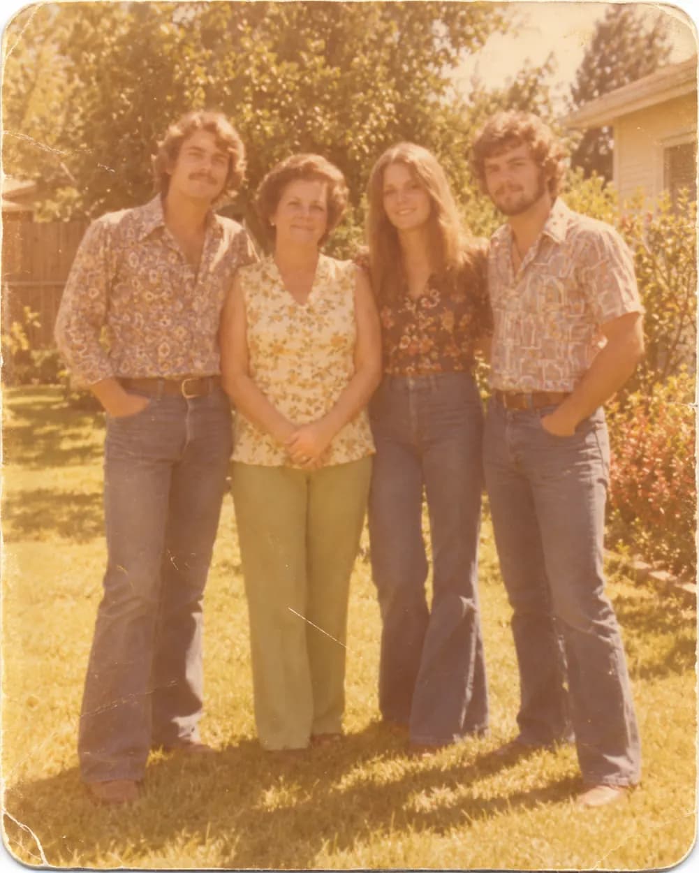Before: Faded 1970s family snapshot restored with renewed contrast and natural color